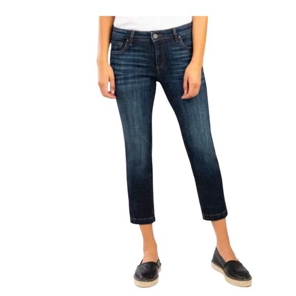 KUT from the Kloth Lauren Mid Rise Crop Slim Jeans Size 2 - Picture 1 of 11